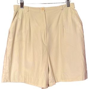 Khaki Chino High Waist Shorts